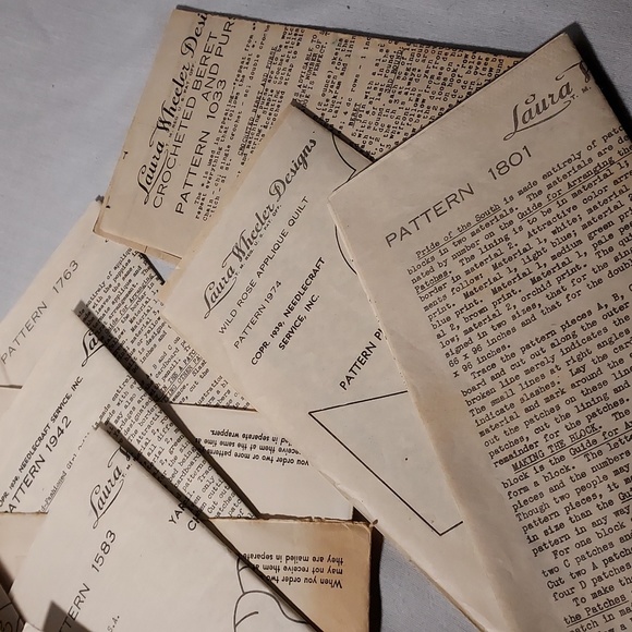 Vintage Laura Wheeler Design Instructions for Crochet & Quilting Patterns - Picture 12 of 12